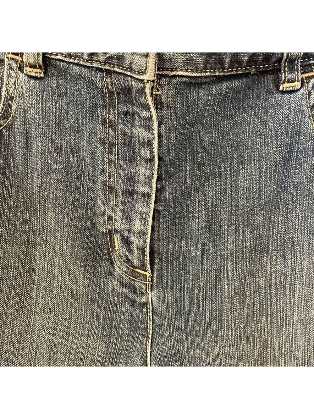 Talbot’s Crop Straight Leg Stretch Jeans, Size 10, Faded Denim, Button Detail - Picture 8 of 10